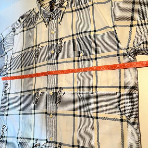 Salty Dog Gant Shirt Large Plaid Golf Cotton Button Down Short Sleeve - Picture 9 of 13